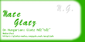 mate glatz business card